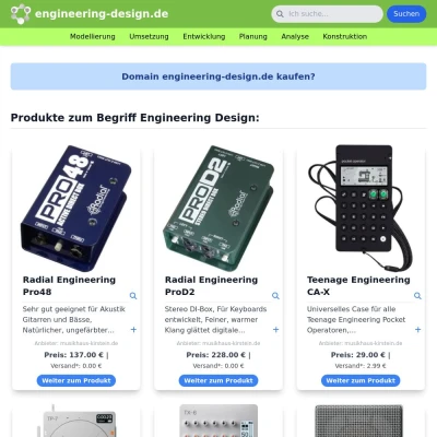 Screenshot engineering-design.de