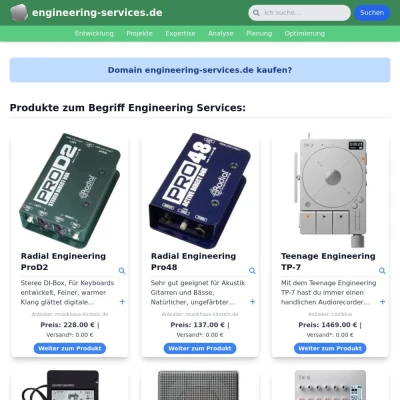 Screenshot engineering-services.de