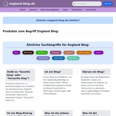 Screenshot england-blog.de