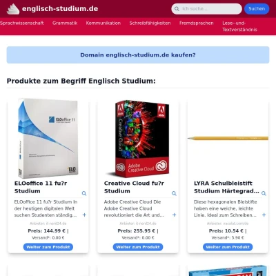 Screenshot englisch-studium.de