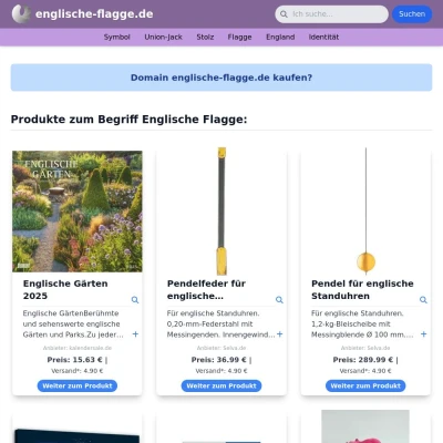 Screenshot englische-flagge.de