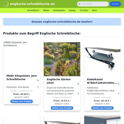 Screenshot englische-schreibtische.de