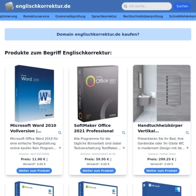Screenshot englischkorrektur.de