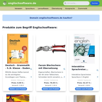 Screenshot englischsoftware.de
