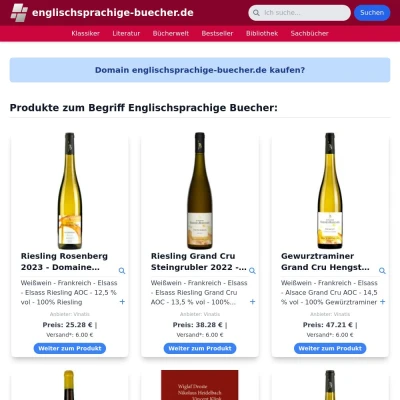 Screenshot englischsprachige-buecher.de