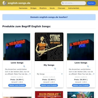 Screenshot english-songs.de