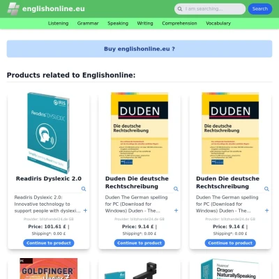 Screenshot englishonline.eu