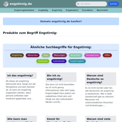 Screenshot engstirnig.de