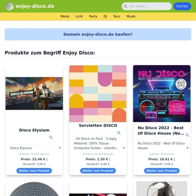 Screenshot enjoy-disco.de