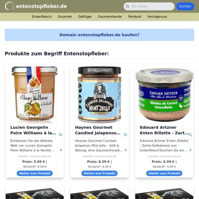 Screenshot entenstopfleber.de