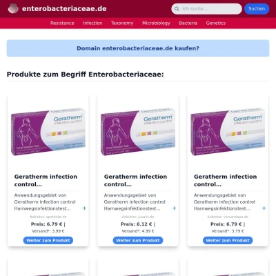 Screenshot enterobacteriaceae.de