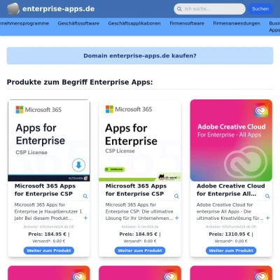 Screenshot enterprise-apps.de