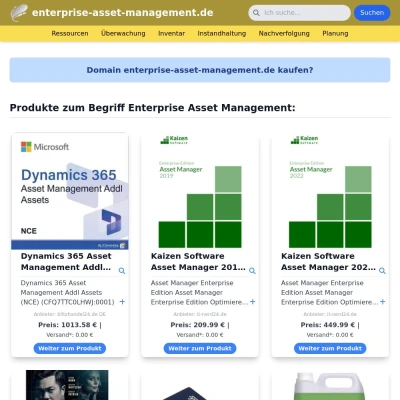 Screenshot enterprise-asset-management.de