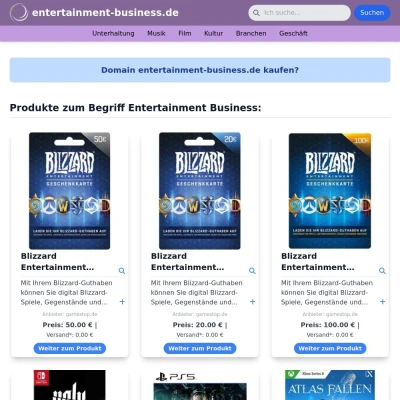 Screenshot entertainment-business.de