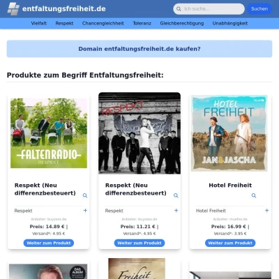 Screenshot entfaltungsfreiheit.de