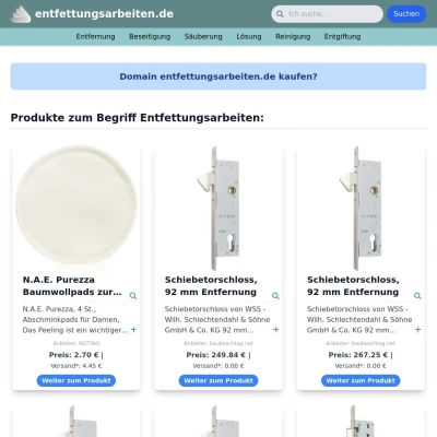 Screenshot entfettungsarbeiten.de