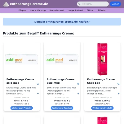 Screenshot enthaarungs-creme.de