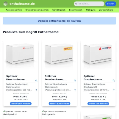 Screenshot enthaltsame.de
