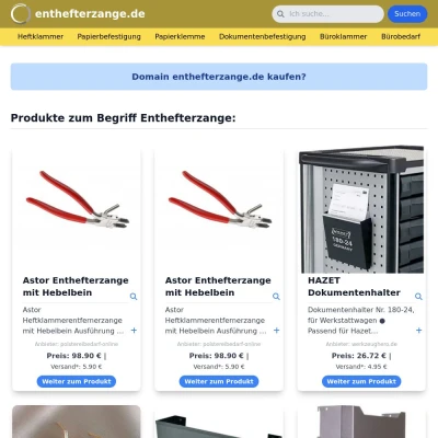 Screenshot enthefterzange.de