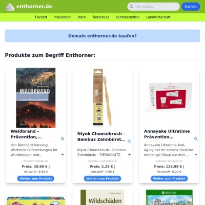 Screenshot enthorner.de