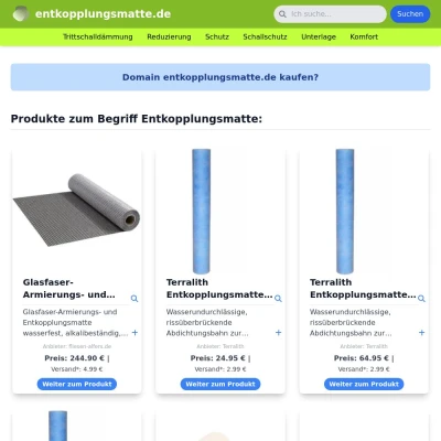 Screenshot entkopplungsmatte.de