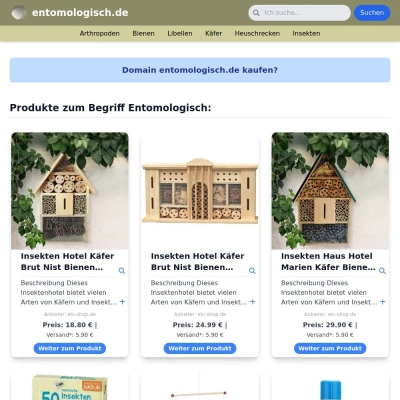Screenshot entomologisch.de