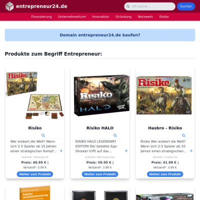 Screenshot entrepreneur24.de