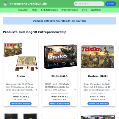 Screenshot entrepreneurship24.de