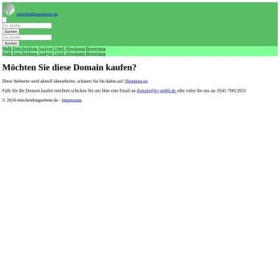 Screenshot entscheidungsebene.de