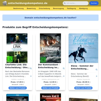 Screenshot entscheidungskompetenz.de