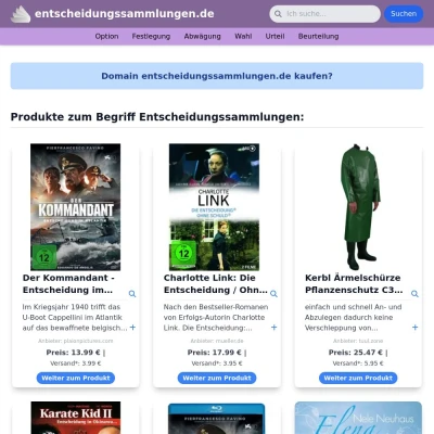 Screenshot entscheidungssammlungen.de