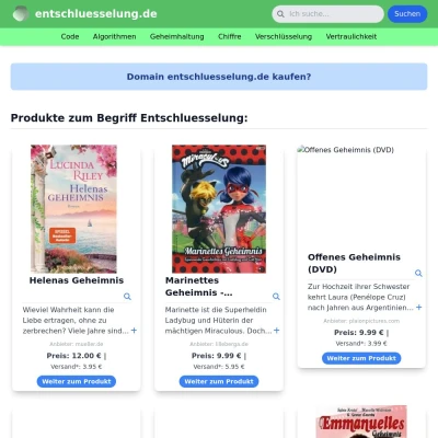 Screenshot entschluesselung.de