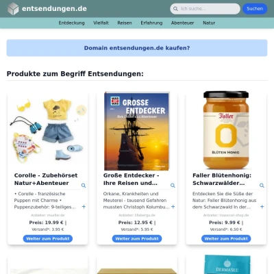 Screenshot entsendungen.de
