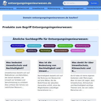 Screenshot entsorgungsingenieurwesen.de