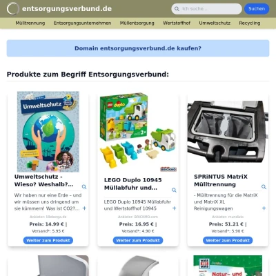 Screenshot entsorgungsverbund.de