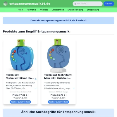 Screenshot entspannungsmusik24.de