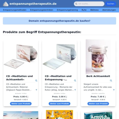 Screenshot entspannungstherapeutin.de