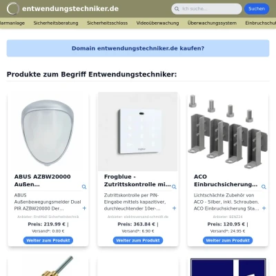 Screenshot entwendungstechniker.de