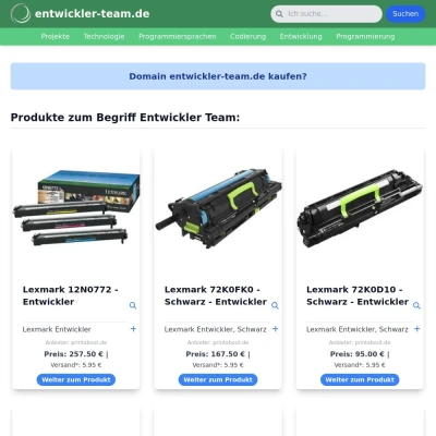 Screenshot entwickler-team.de