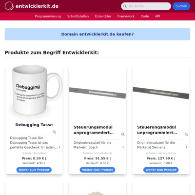 Screenshot entwicklerkit.de