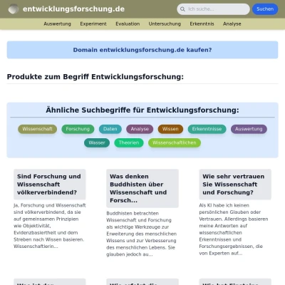 Screenshot entwicklungsforschung.de