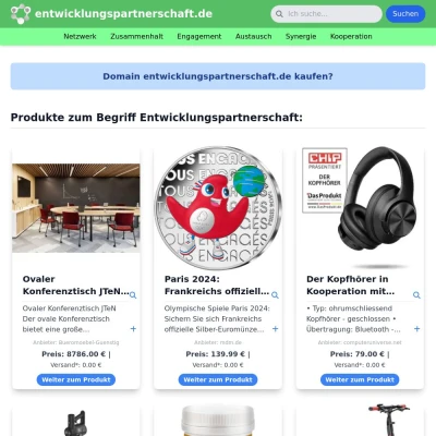 Screenshot entwicklungspartnerschaft.de