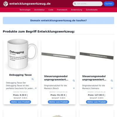 Screenshot entwicklungswerkzeug.de