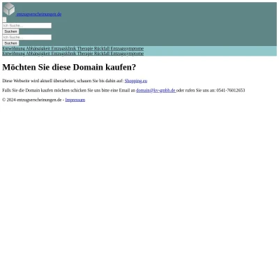 Screenshot entzugserscheinungen.de