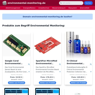 Screenshot environmental-monitoring.de