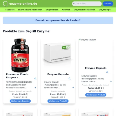 Screenshot enzyme-online.de