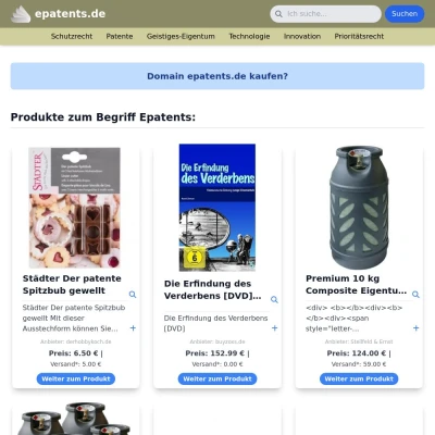 Screenshot epatents.de