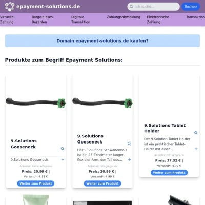 Screenshot epayment-solutions.de