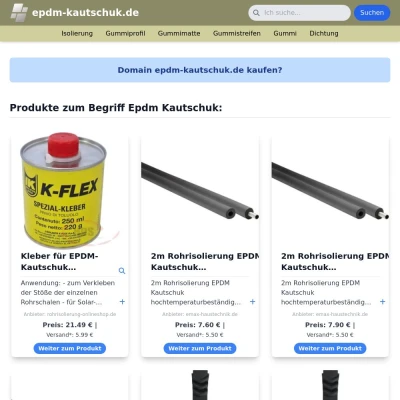 Screenshot epdm-kautschuk.de