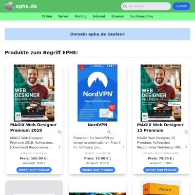Screenshot ephe.de